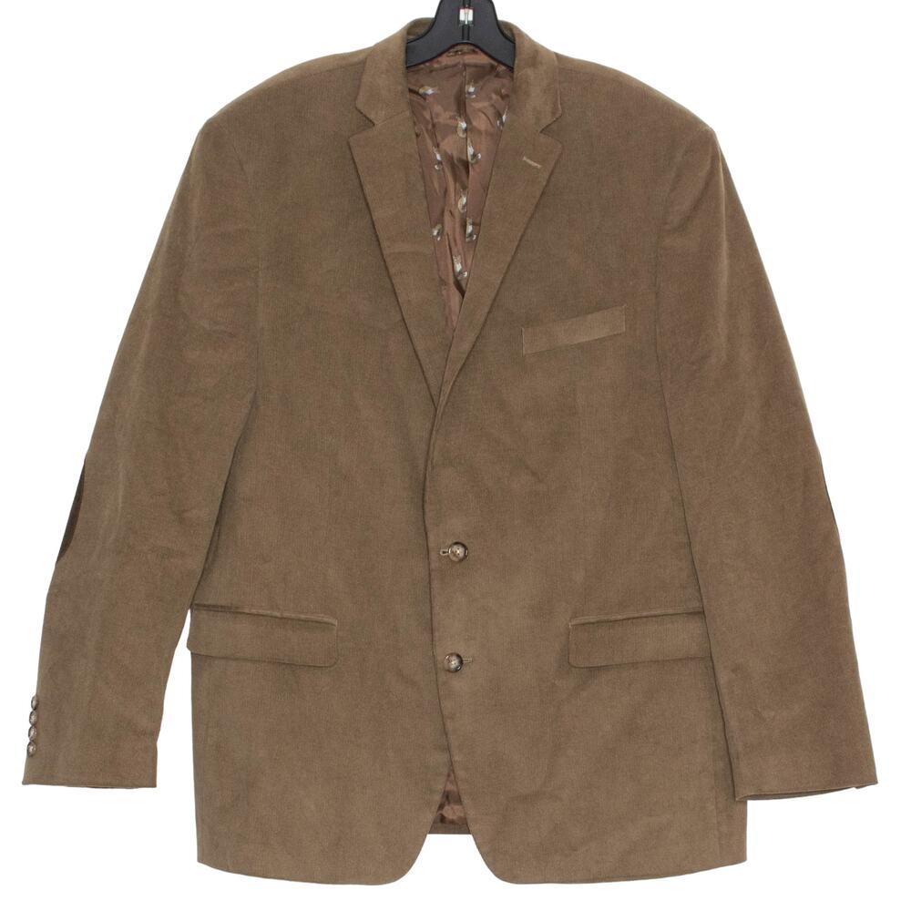 Ralph Lauren Blazer Corduroy Elbow Patch Preppy Dark Academia Business Brown 46L